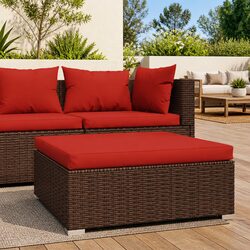 Versatile Brown Pouffe Footrest for Outdoor Use
