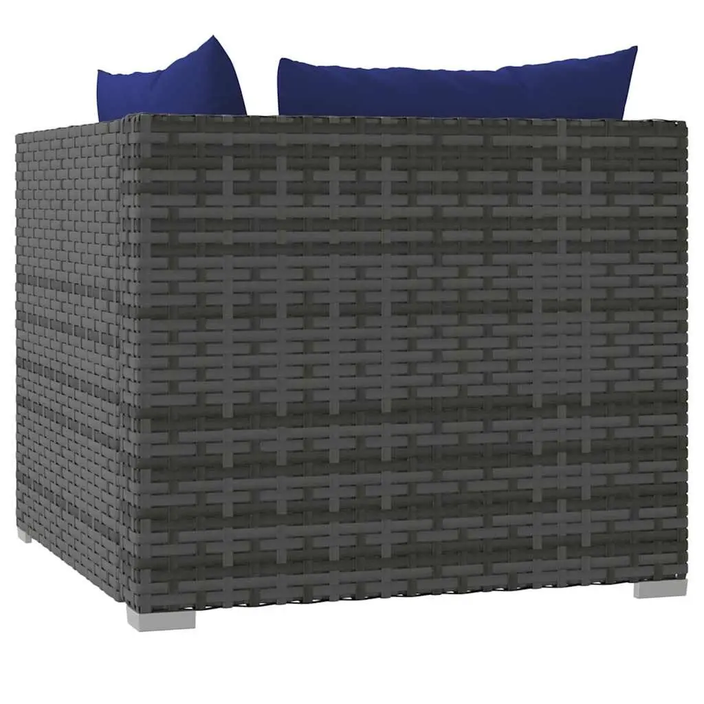 2-Seater Outdoor Sofa Modular PE Rattan Grey Garden Patio Furniture