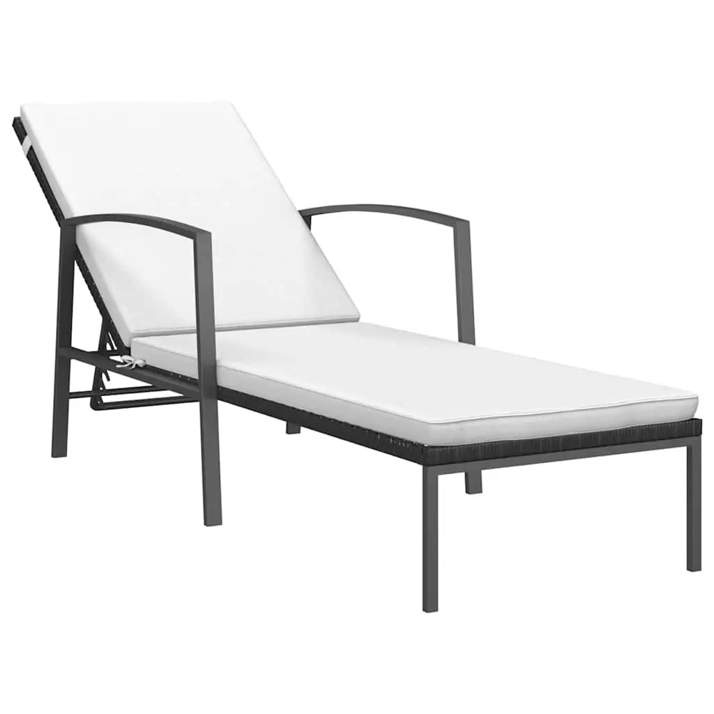 Sun Loungers 2 pcs with Side Table Outdoor Garden Patio Lounge Chair Adjustable