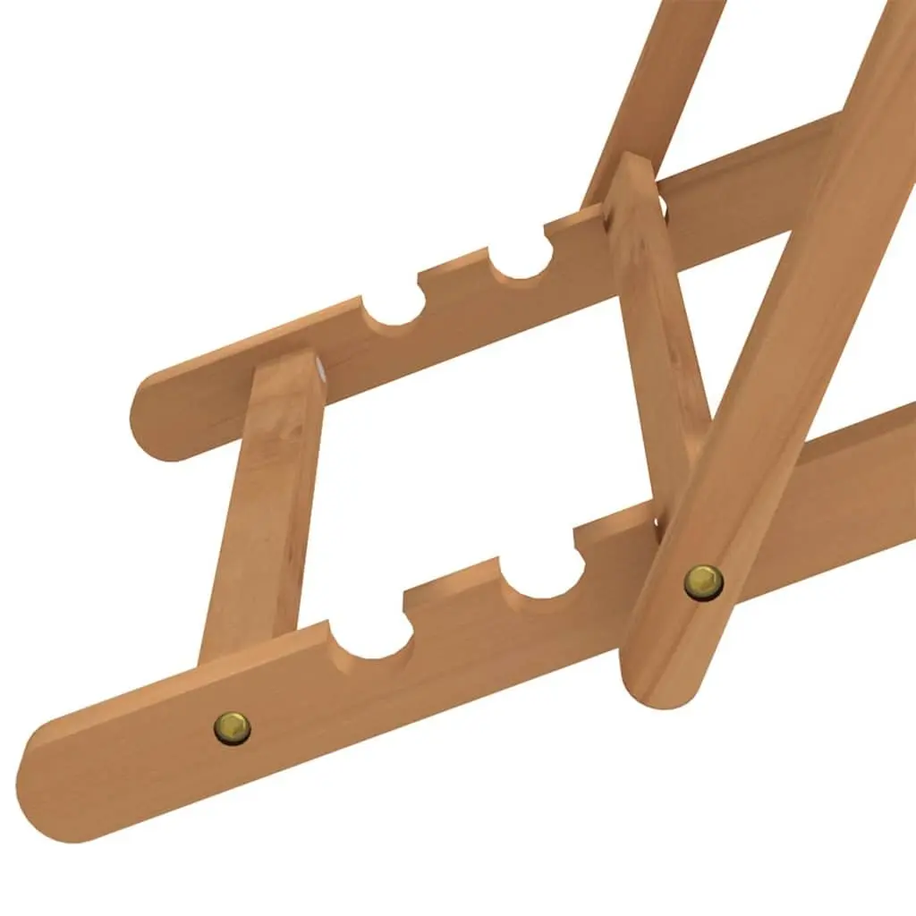 Folding Chair Outdoor Garden Adjustable Red Fabric Solid Teak Wood Deck