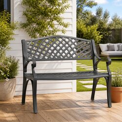 Perfect Addition to Your Garden: 102cm Black Bench