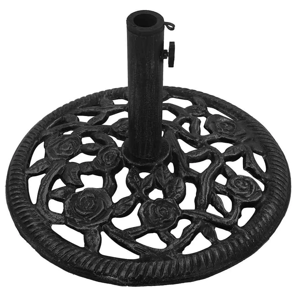 Umbrella Base Cast Iron Heavy Duty 48 x 48 x 33 cm Black
