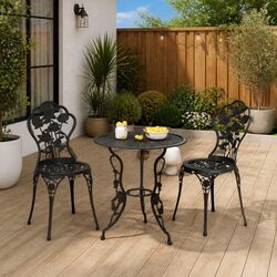 Black Outdoor Bistro Chairs - Perfect for Your Patio