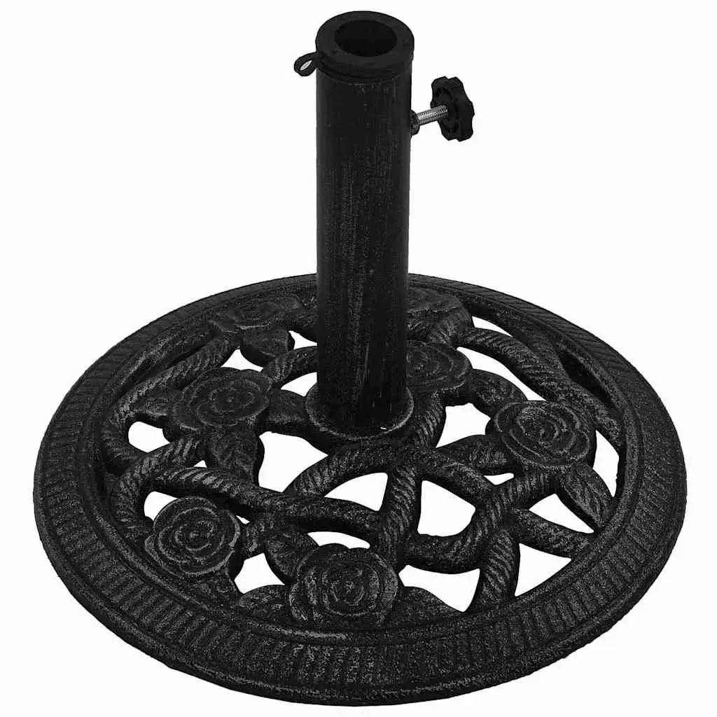 Umbrella Base Cast Iron Black 40x40x32 cm Garden Outdoor Stand Weight Heavy Duty