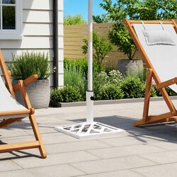 Practical Umbrella Base for Garden Use 44x44x31cm White