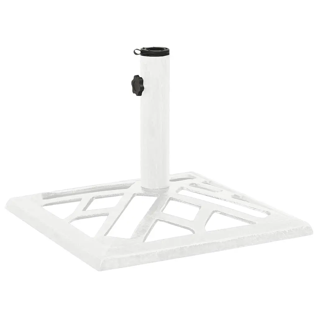 Umbrella Base Cast Iron 44x44x31cm White Heavy Duty Outdoor Garden Patio Stand