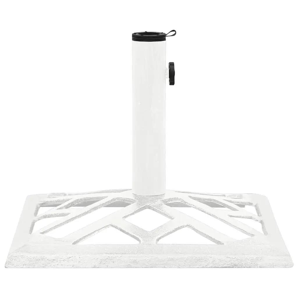Umbrella Base Cast Iron 44x44x31cm White Heavy Duty Outdoor Garden Patio Stand