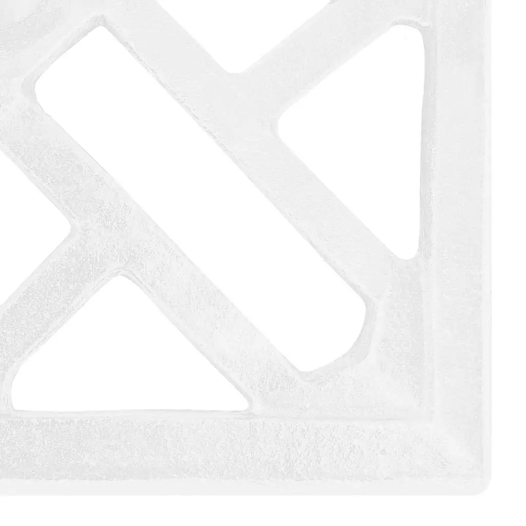 Umbrella Base Cast Iron 44x44x31cm White Heavy Duty Outdoor Garden Patio Stand