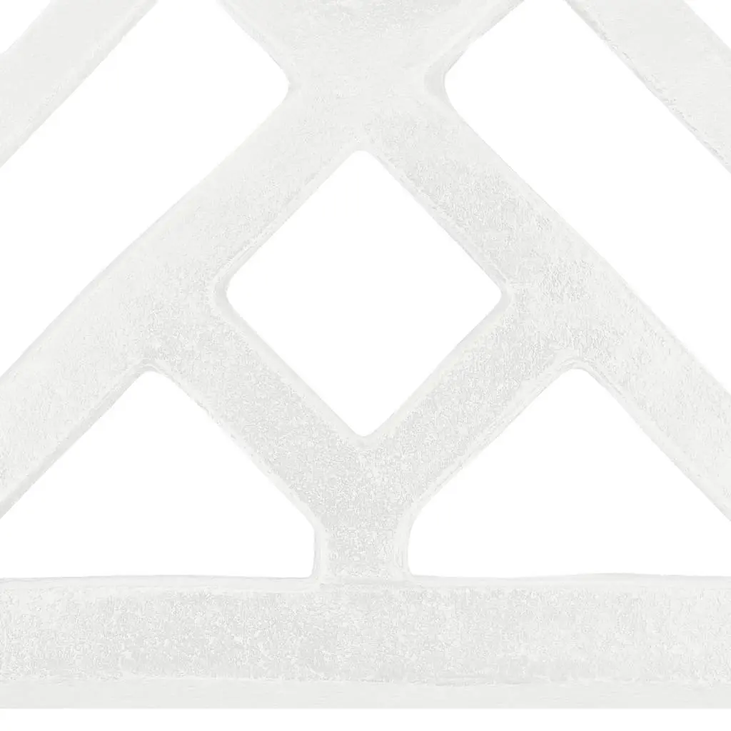 Umbrella Base Cast Iron 44x44x31cm White Heavy Duty Outdoor Garden Patio Stand