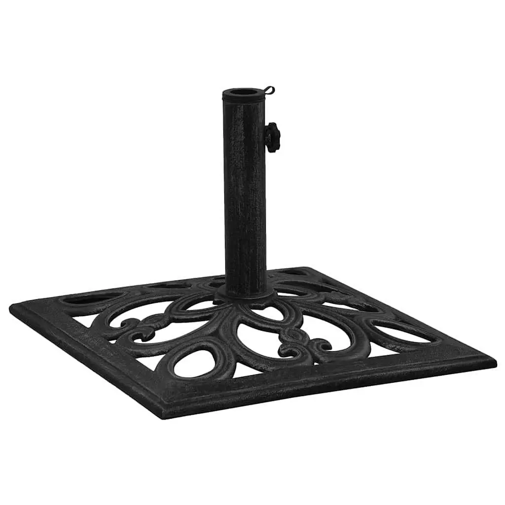 Heavy Duty Umbrella Base Cast Iron Black Outdoor Stand for Garden Patio 47x47x33cm