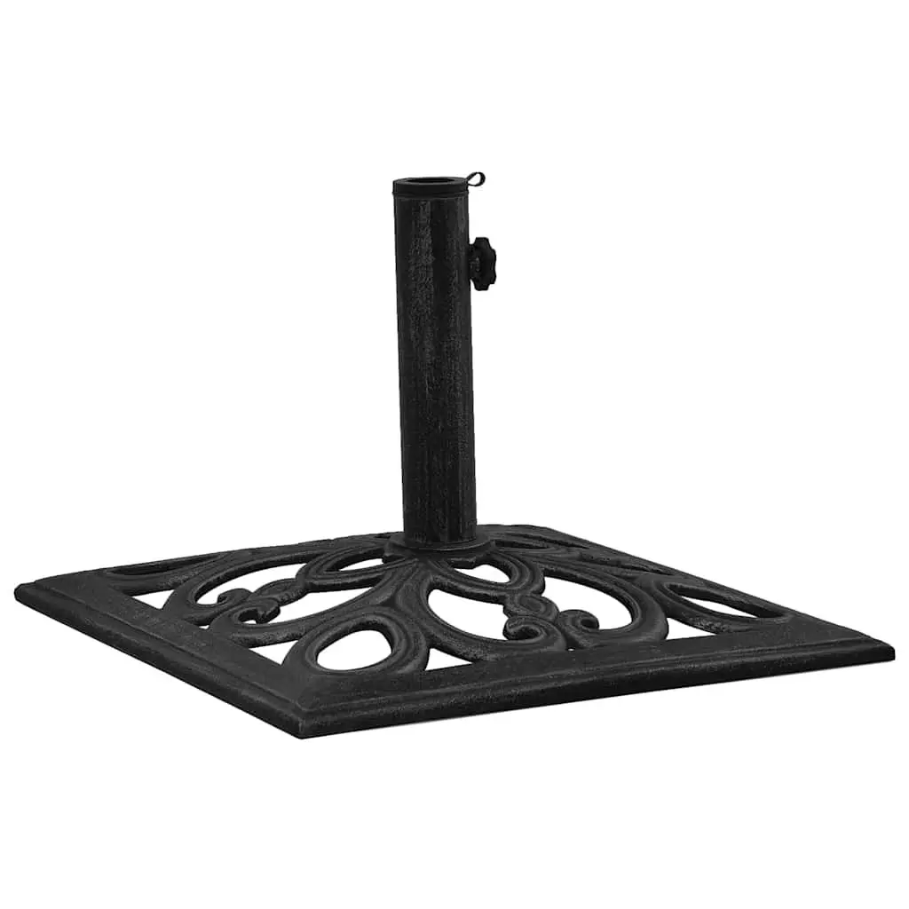 Heavy Duty Umbrella Base Cast Iron Black Outdoor Stand for Garden Patio 47x47x33cm