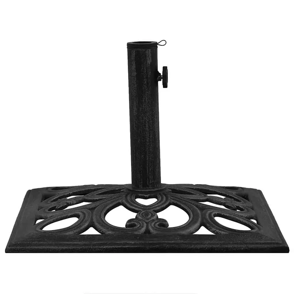 Heavy Duty Umbrella Base Cast Iron Black Outdoor Stand for Garden Patio 47x47x33cm