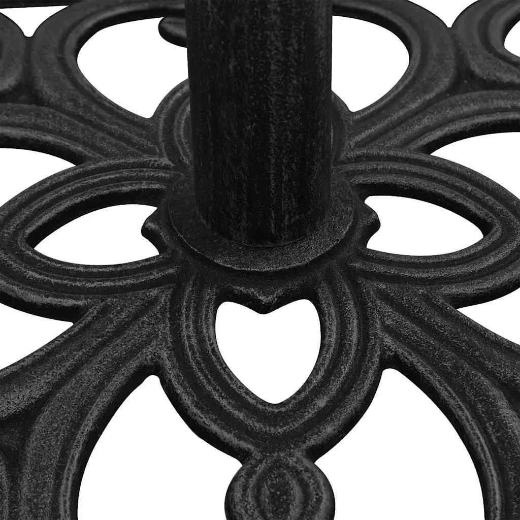 Heavy Duty Umbrella Base Cast Iron Black Outdoor Stand for Garden Patio 47x47x33cm