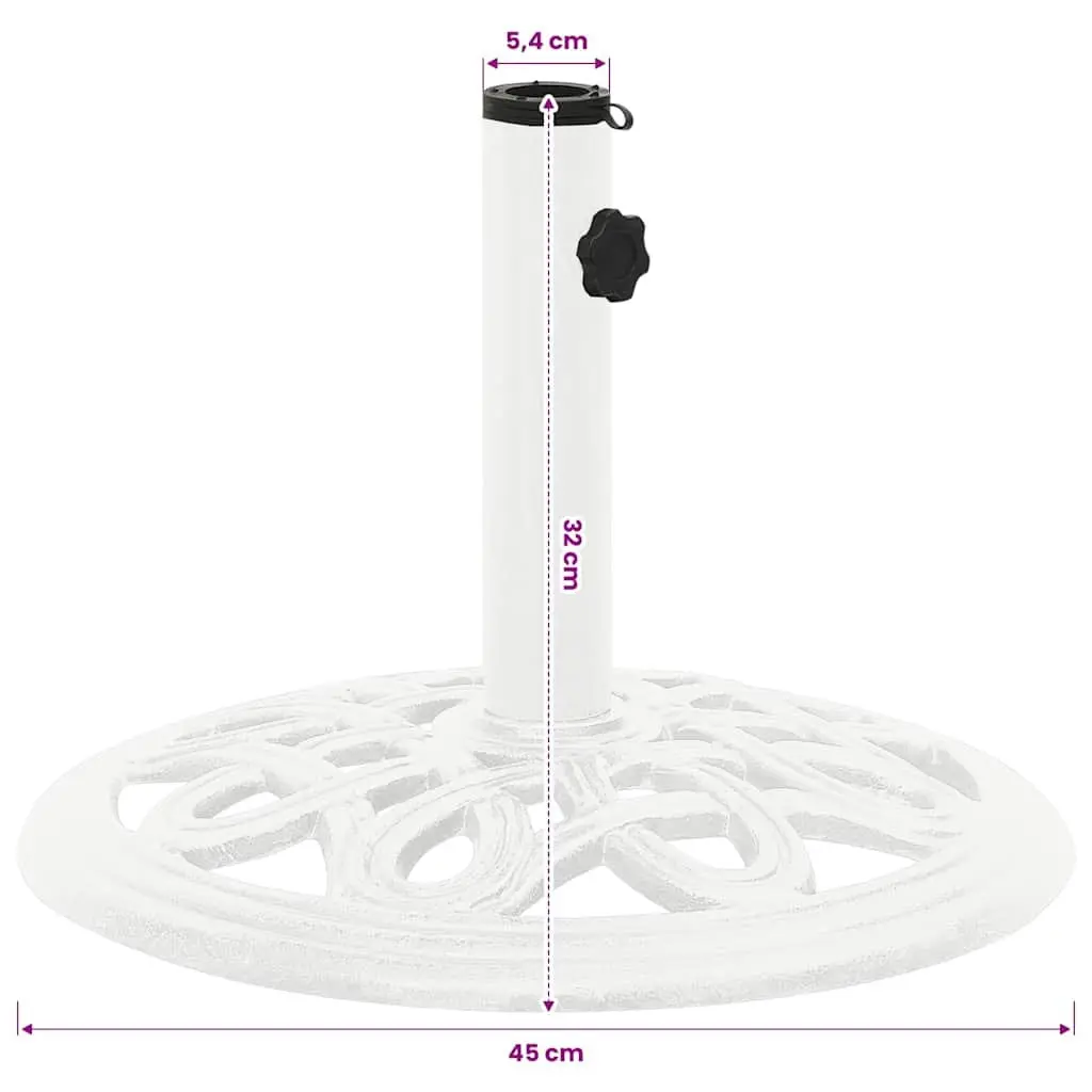 Umbrella Base Cast Iron White 40x40x32cm Outdoor Garden Patio Stand Weighted