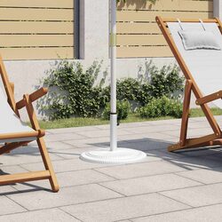 Practical White Umbrella Base for Garden and Patio Use