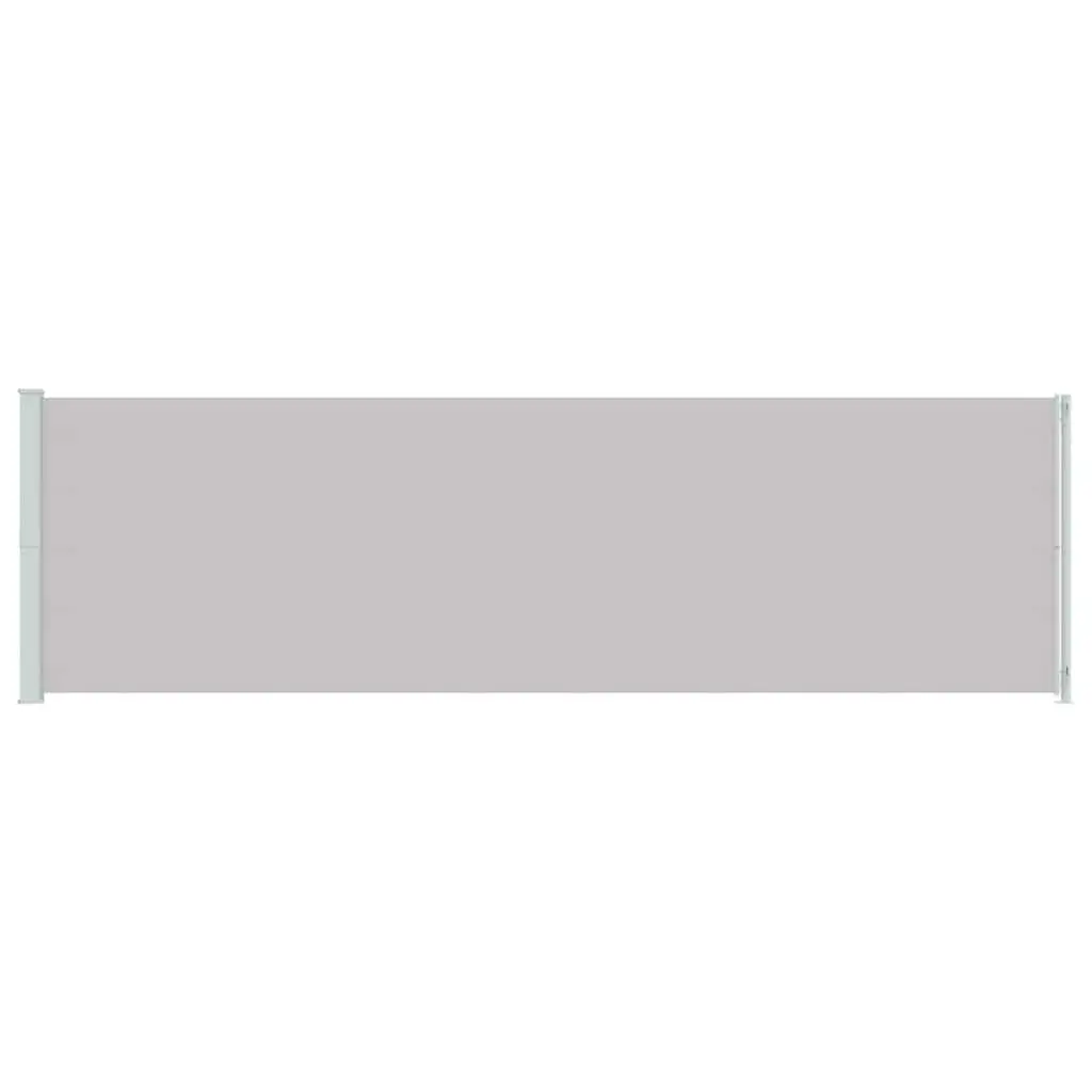 Retractable Side Awning Polyester 180 x 600 cm Grey Outdoor Garden