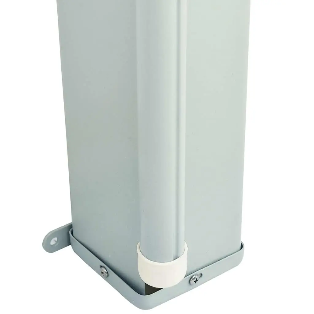 Retractable Side Awning Polyester 180 x 600 cm Grey Outdoor Garden