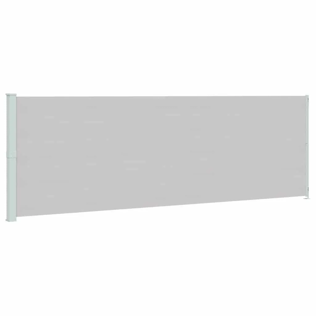 Grey Retractable Side Awning 200x600 cm for Home Use