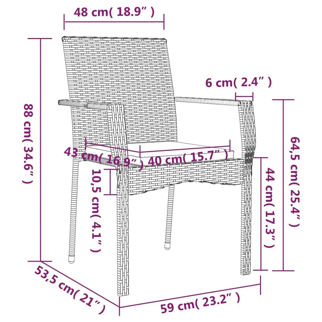 Garden Dining Set 5 Piece Outdoor Patio Furniture Black PE Rattan Steel Table