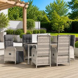 7 Piece Garden Dining Set for Outdoor Use