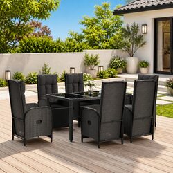 Practical 7 Piece Dining Set for Outdoor Use