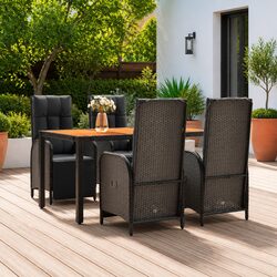 5 Piece Outdoor Dining Set with Cushions for Versatile Use