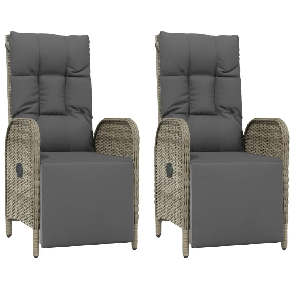 Garden Dining Set 5 Piece Outdoor Furniture Grey PE Rattan Steel Acacia Wood