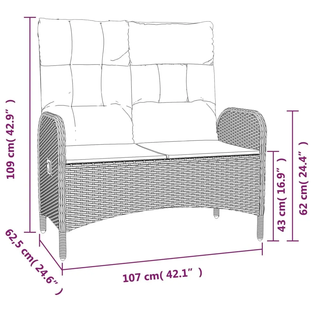 3 Piece Outdoor Dining Set Grey Poly Rattan Chairs Table Tempered Glass Top