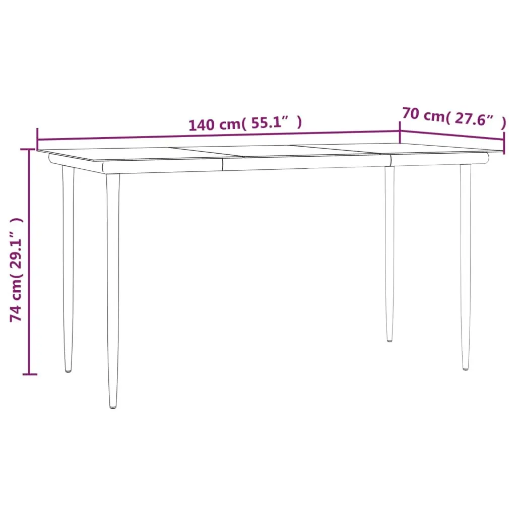 Garden Dining Set 5 Piece Outdoor Patio Furniture with Cushions Grey