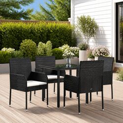 Functional 5 Piece Garden Dining Set for Patio Use