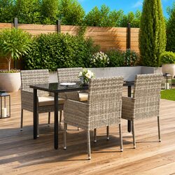 Versatile Grey Garden Dining Set for Every Occasion