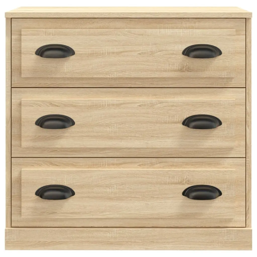 Brown Engineered Wood Sideboard Storage Cabinets 2 Piece Set for Living Room Organization and Display
