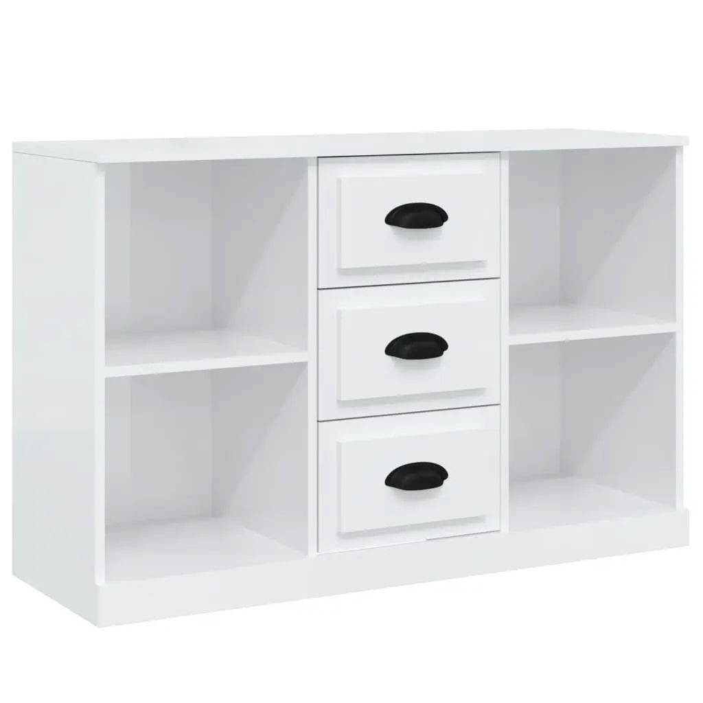 High Gloss White 3-Piece Sideboard Set