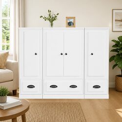 Functional White Highboards Set - Ideal for Any Room