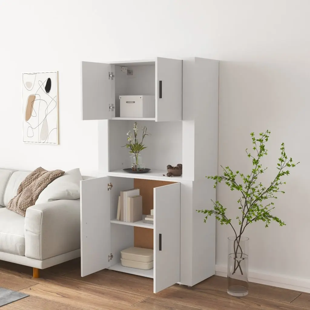 Highboard Engineered Wood Wall-Mounted Storage Cabinet White