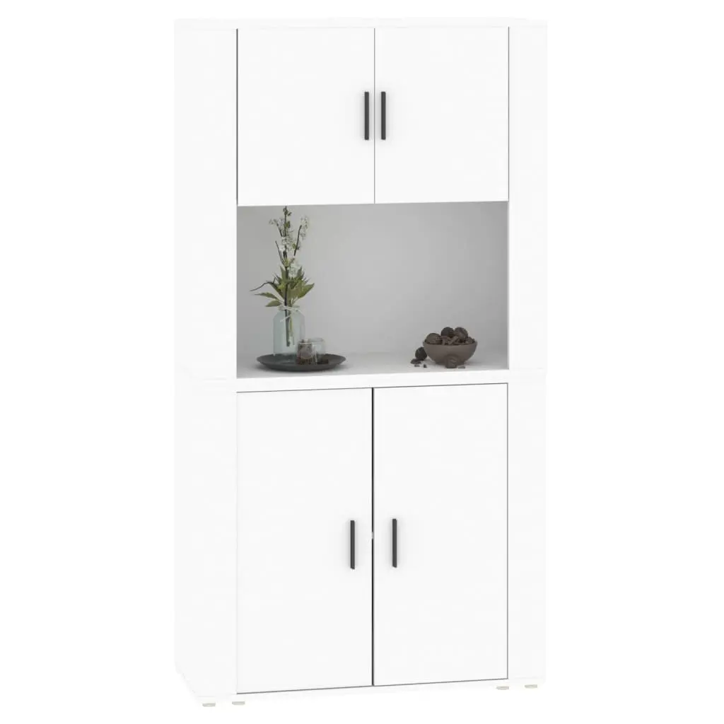 Highboard Engineered Wood Wall-Mounted Storage Cabinet White