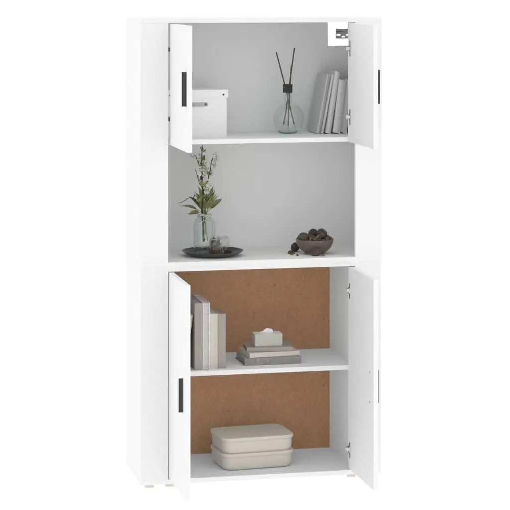 Highboard Engineered Wood Wall-Mounted Storage Cabinet White