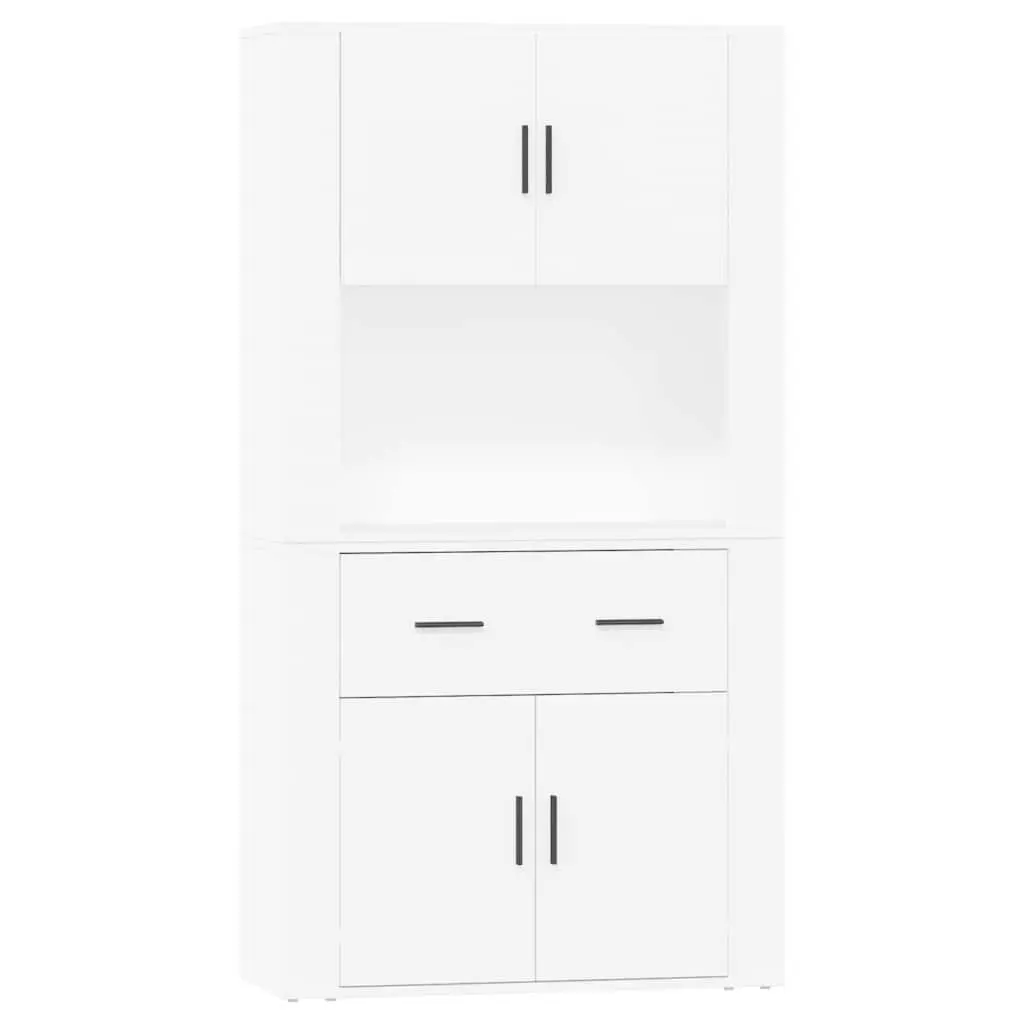 White Highboard Storage Cabinet for Home Use