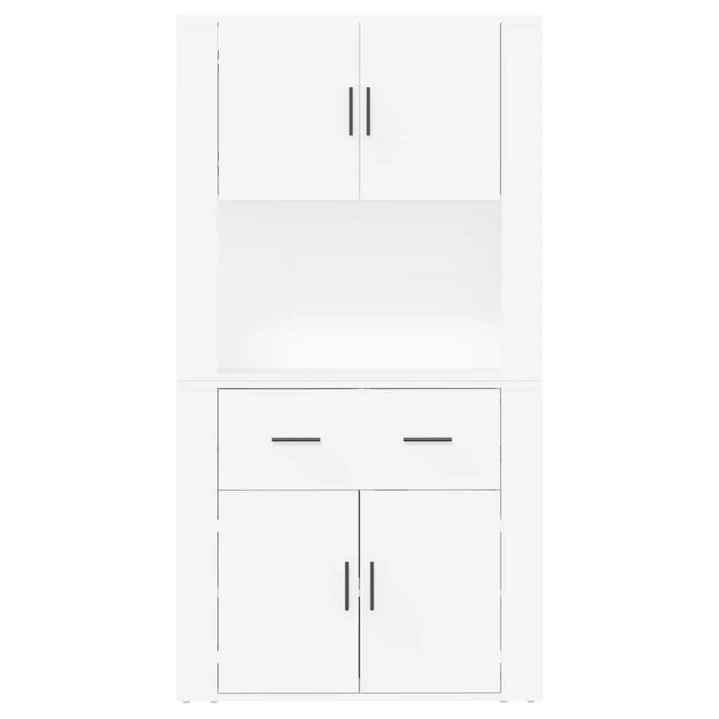White Highboard Storage Cabinet for Home Use