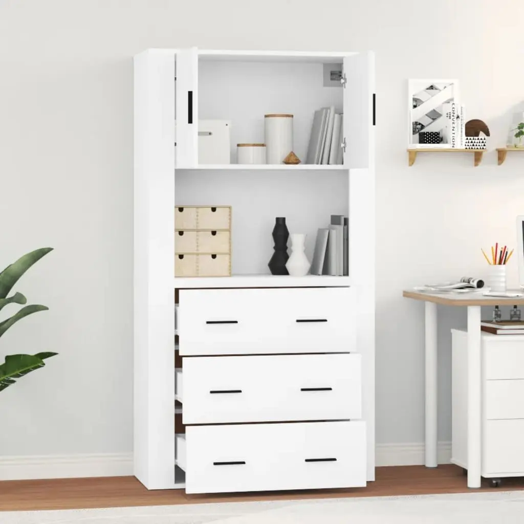 White Highboard for Home Storage Needs