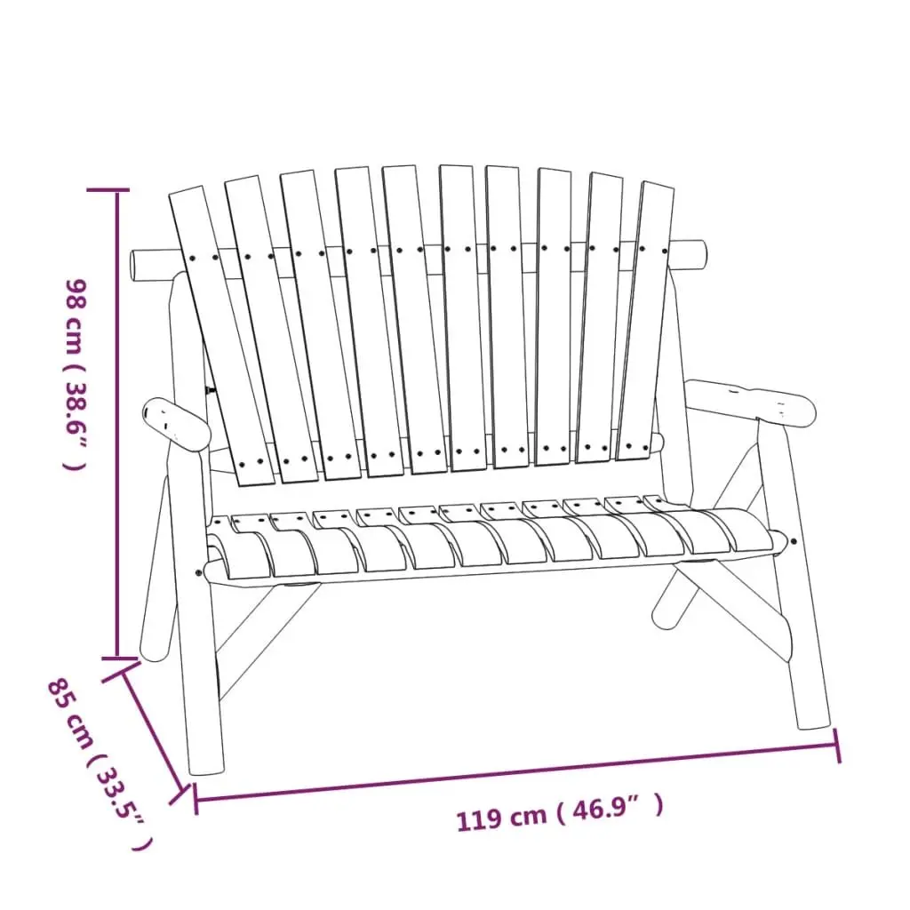 3 Piece Solid Spruce Wood Garden Lounge Set Brown Outdoor Patio Furniture