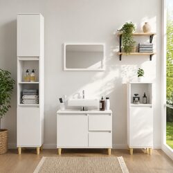 Practical 3-Piece Cabinet Set for Your Bathroom Needs