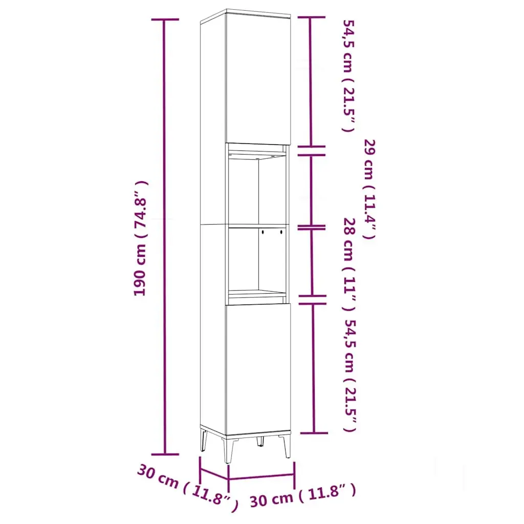 3 Piece Bathroom Furniture Set Engineered Wood White Storage Cabinet Vanity Unit Sink Organizer