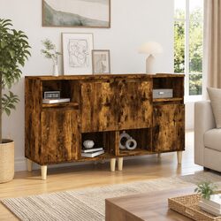 Sideboard Cabinet 60x35x70cm Brown Engineered Wood Storage 2 Doors 4