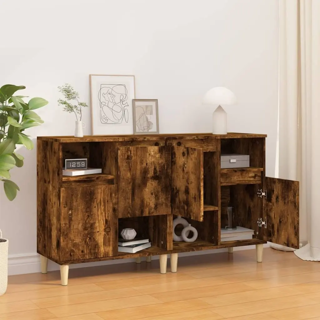 Sideboard Cabinet Engineered Wood 60x35x70cm Brown 2 Doors 4 Compartments
