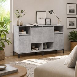 Grey Sideboard Cabinet Perfect for Storage 60x35x70 cm