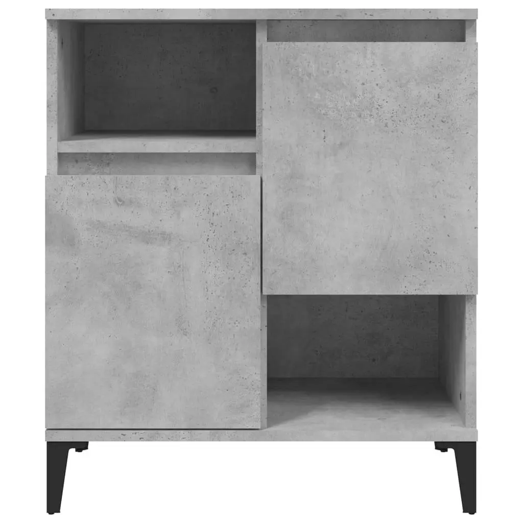 Sideboard Cabinet Grey Storage Unit Engineered Wood 60x35x70 cm Home Furniture