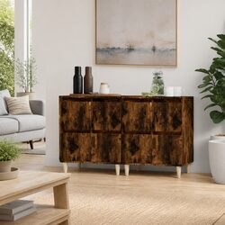Sideboard Cabinet 60x35x70cm Brown Engineered Wood Storage Unit with