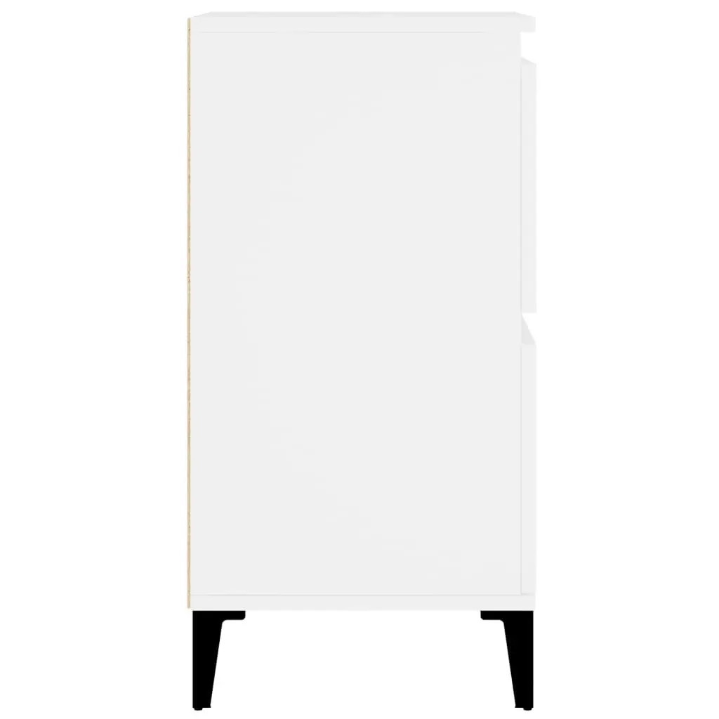 Sideboards Engineered Wood 60x35x70 cm White 2 pcs Storage Cabinet Compartments