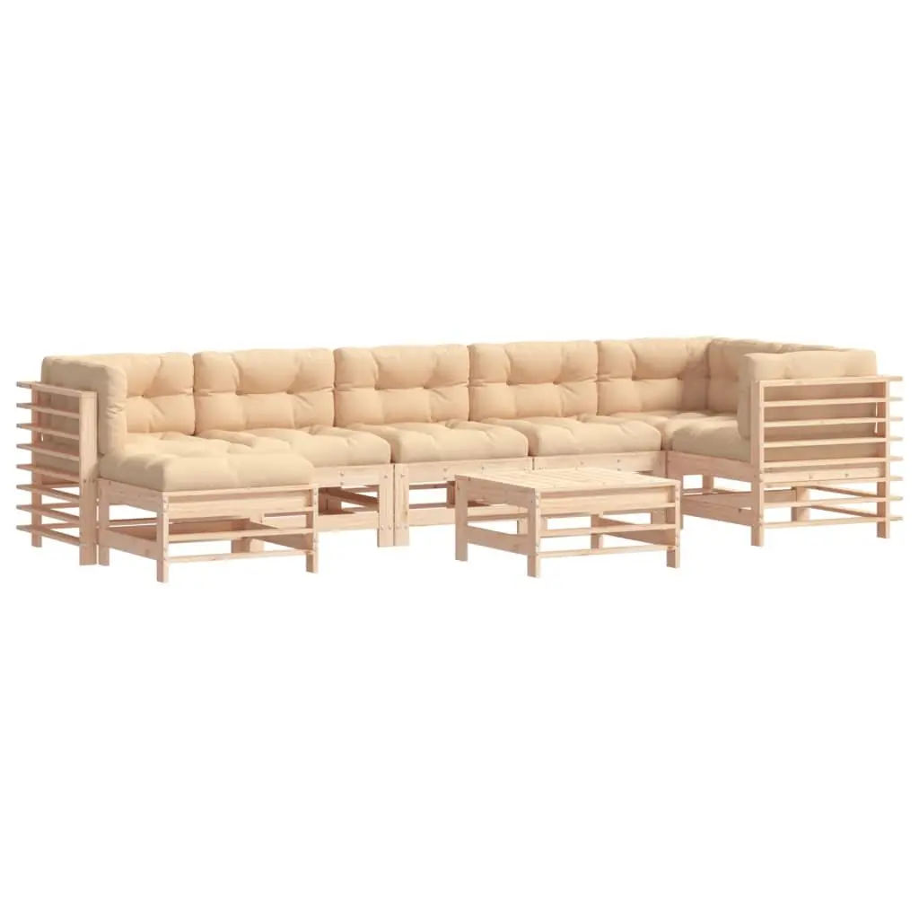 8-Piece Patio Sofa Set with Soft Cushions